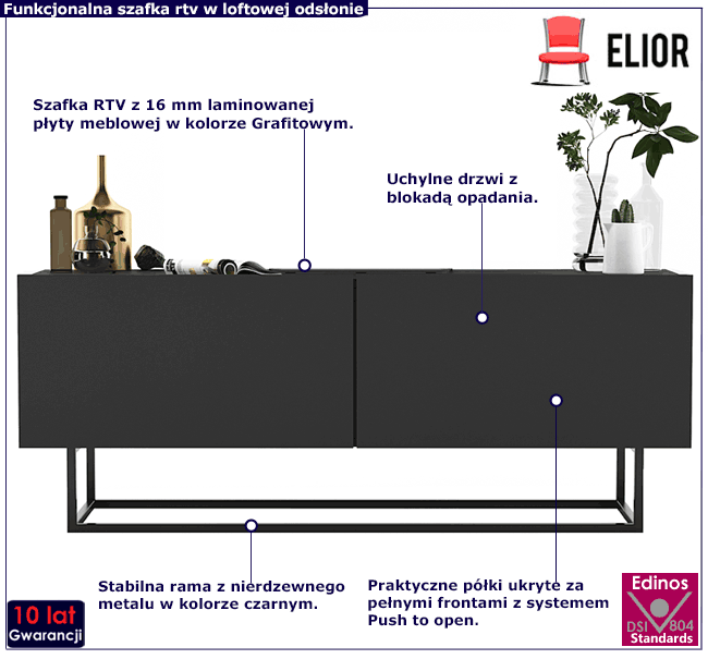 Szafka rtv 120 cm Merol 5X
