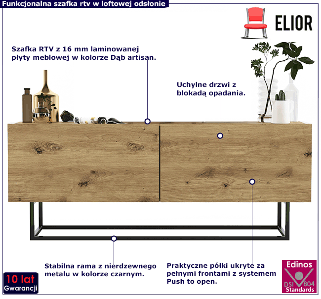 Szafka rtv 120 cm Landor 5X