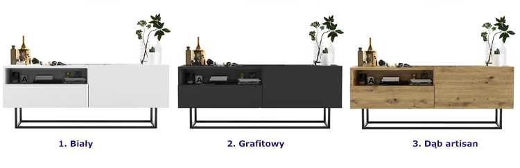 Wybór kolorów szafki rtv Merol 7X