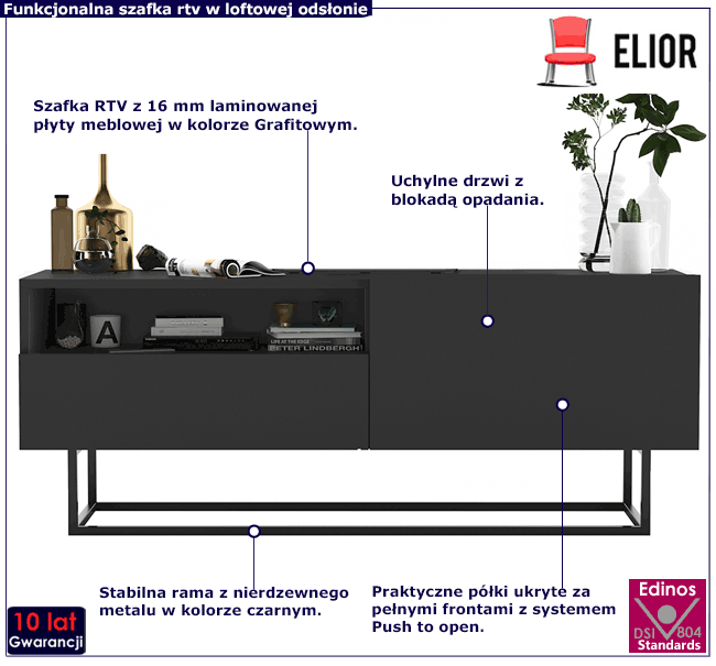 Szafka rtv 120 cm Merol 7X