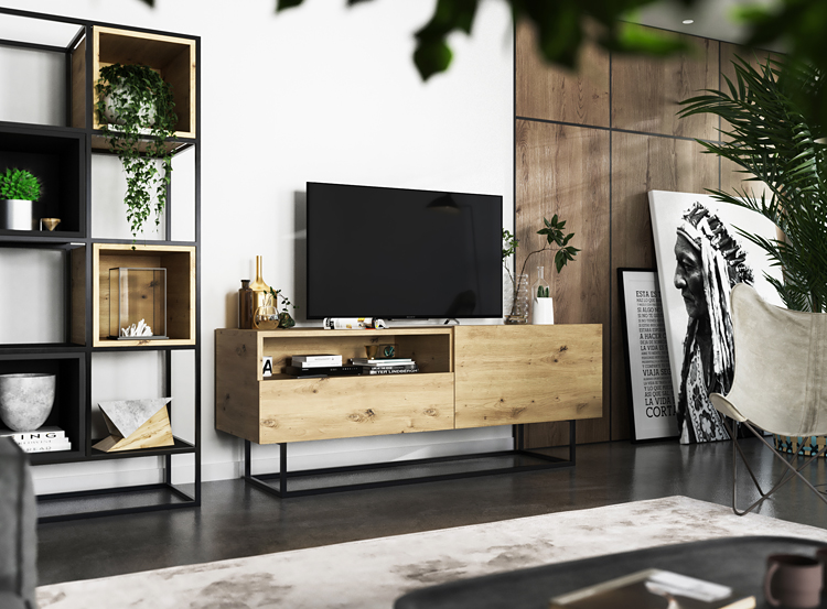 Aranżacja z wykorzystaniem szafki rtv Merol 7X