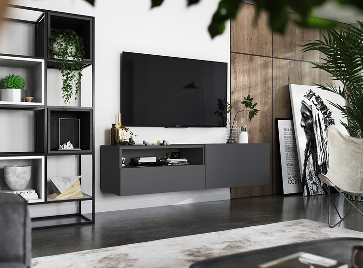 Aranżacja z wykorzystaniem szafki rtv Merol 8X