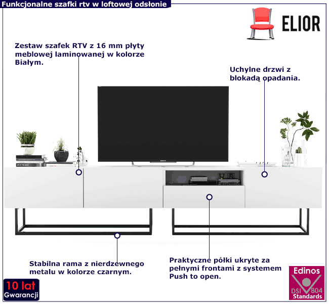 Zestaw szafek rtv  240 cm Merol 11X