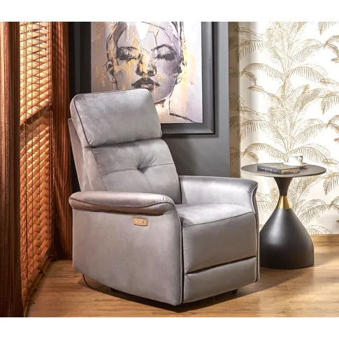 Szary nowoczesny fotel Timex