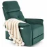 zielony fotel welurowy rozkladany martin