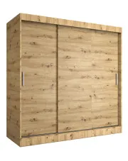Szafa przesuwna do garderoby 200 cm dąb artisan - Corina 6X w sklepie Edinos.pl