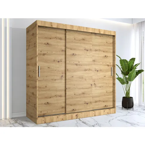 Wizualizacja aranżacji z szafą 200 dąb artisan Corina 6X