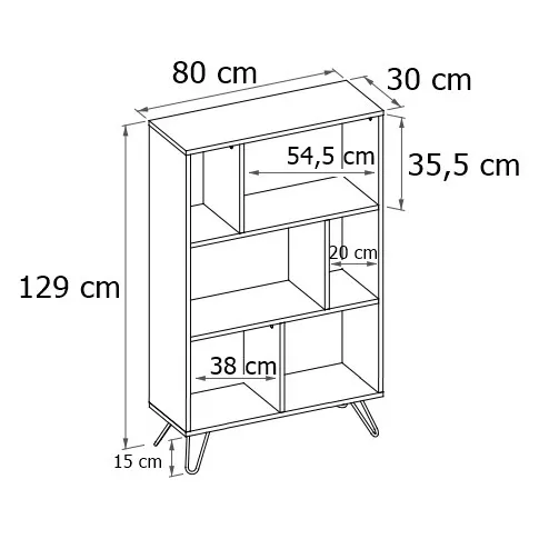 Regał Larkso 12X wymiary