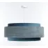 Niebieska welurowa lampa wisząca z abażurem - A353-Moxa
