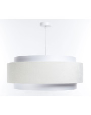 Biała lampa wisząca z dwuczęściowym kloszem - A353-Moxa