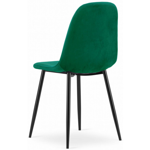 zielone welurowe krzesło kuchenne Rosato