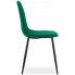 zielone metalowe tapicerowane krzesło Rosato