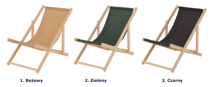 Kolory leżaka plażowego Rubrum 3X