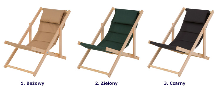 Kolory leżaka plażowego Rubrum 4X