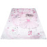 Różowy dywan prostokątny z baletnicą dla dzieci - Feso 4X