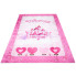 prostokątny różowy dywan z zamkiem dla dziewczynki Puso 5X