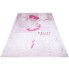 Jasnoróżowy nowoczesny dywan dla dziewczynki z baletnicą - Feso 4X