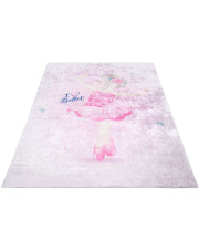 Różowy nowoczesny dywan do pokoju dziewczynki - Feso 4X w sklepie Edinos.pl