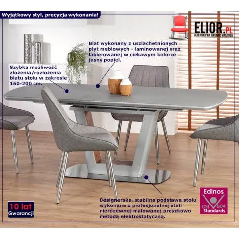 Fotografia Rozkładany stół Ilmila - jasny popiel z kategorii Stoły