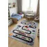 Szary dywan z drogą do pokoju chłopca Luni 3X