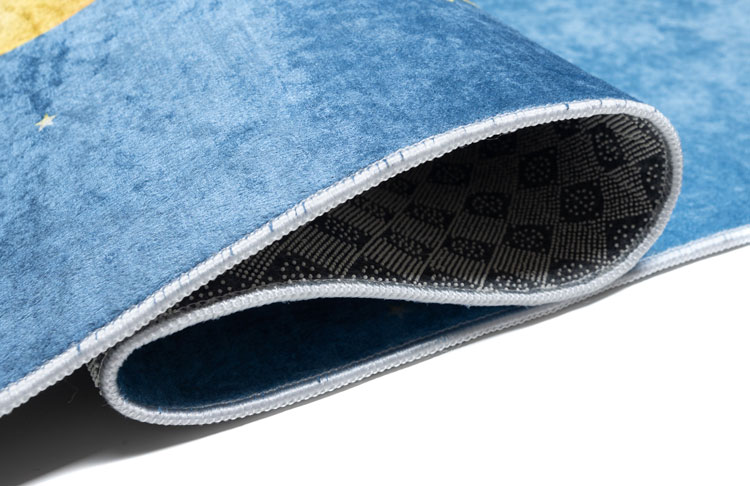 Prostokątny niebieski dywan dziecięcy z astronautą Natsa 3X