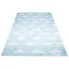 Jasnoniebieski dywan dziecięcy w chmurki - Ulti 4X