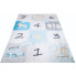 niebieski dywan dla chłopca cyfry kwadraty Lopa 6X