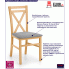 Fotografia Tapicerowane krzesło krzyżak drewniane dąb miodowy - Vegas z kategorii Krzesła drewniane