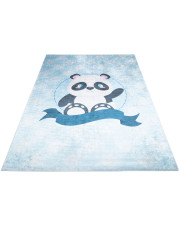 Niebieski dywan dziecięcy z misiem panda - Limi 3X w sklepie Edinos.pl