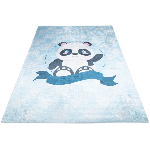 niebieski dywan dziecięcy z misiem panda Limi 3X