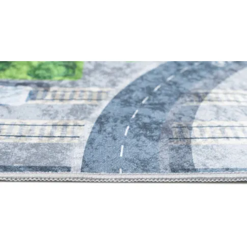 szary dywan z lotniskiem Kazo 6X