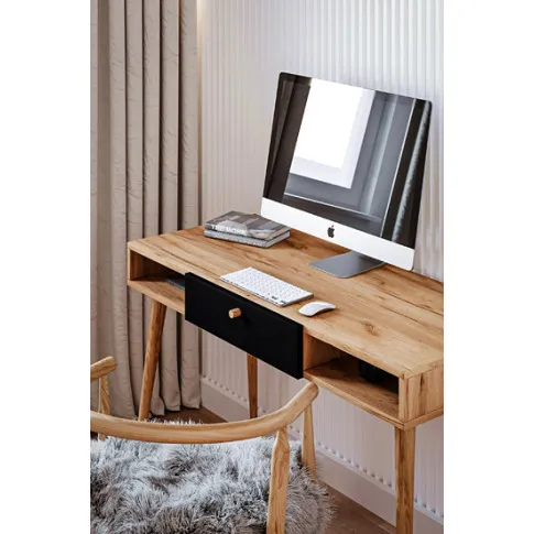 Prezentacja biurka Elara 3X dab craft czarny