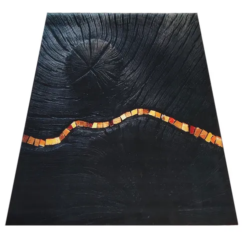 Czarny nowoczesny dywan Eglam 3X