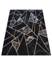 Czarny dywan z geometrycznymi wzorami - Eglam 8X w sklepie Edinos.pl