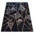 Czarny dywan w złote geometryczne wzory Eglam 8X
