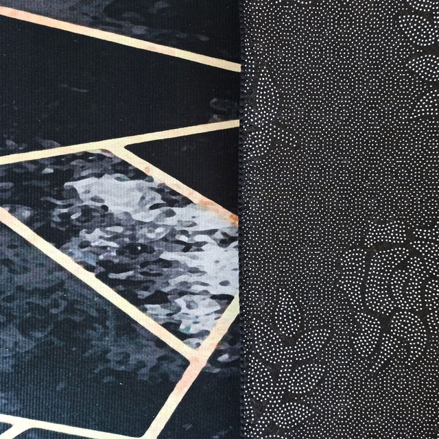 Czarny prostokątny dywan w geometryczne wzory Eglam 8X