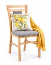 Krzesło drewniane tapicerowane dąb miodowy - Restil w sklepie Edinos.pl