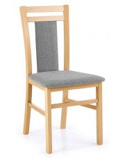Krzesło drewniane tapicerowane Thomas - dąb miodowy w sklepie Edinos.pl