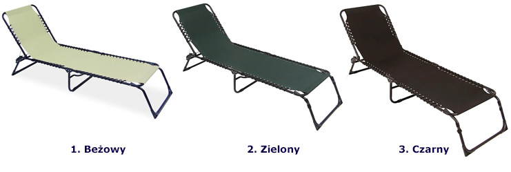 Dostępne kolory leżaka Perfox