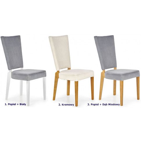 Zdjęcie popielate krzesło drewniane do stołu Amols - sklep Edinos.pl