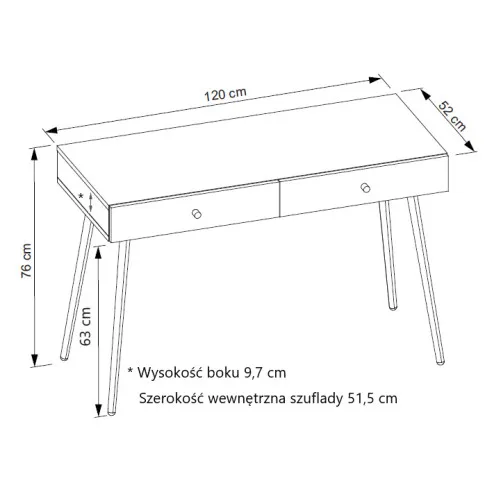 Biurko Elara 6X wymiary