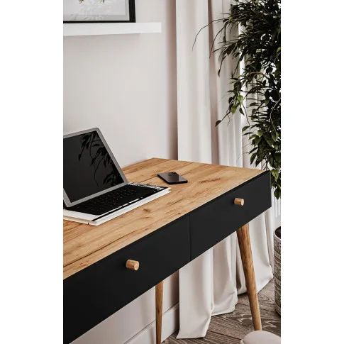 Prezentacja biurka Elara 6X dąb craft czarny