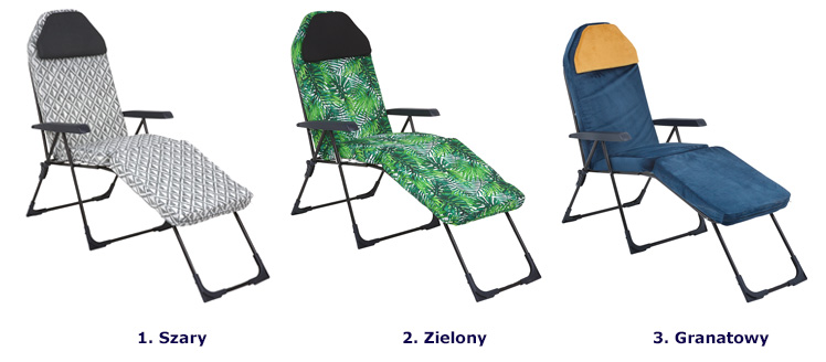 Kolory leżaka Almon