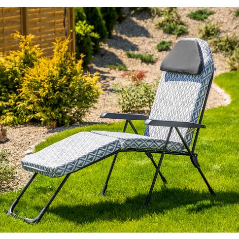 Szary leżak do ogrodu Adix