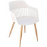 Białe krzesło z ażurowym oparciem - Sazo 3X