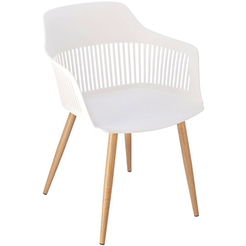 białe krzesło polipropylenowe ażurowe Sazo 3X