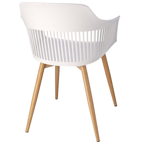 białe krzesło tarasowe ażurowe Sazo 3X