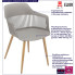 Infografika szarego krzesła ażurowego Sazo 3X