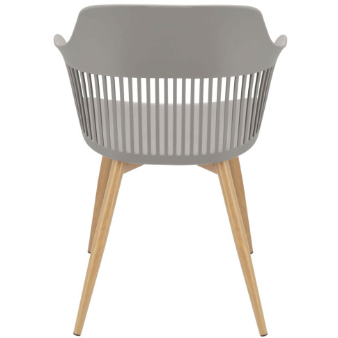 szare krzesło kuchenne nowoczesne na metalowej podstawie Sazo 3X