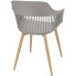 szare minimalistyczne krzesło do stołu szare Sazo 3X